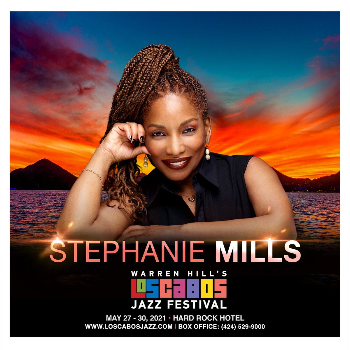 LosCabosJazz's tweet photo. We're proud to announce Stephanie Mills has been added to Warren Hill's Los Cabos Jazz Festival!! 
@PrettyMill1 
#LosCabosJazzFest https://t.co/lAYJPUDQgJ