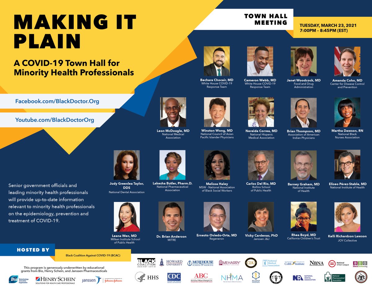 Our own Dr. Lakesha Butler will be participating in this COVID-19 Town Hall for Minority Health Professionals.