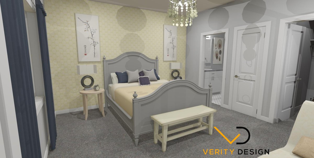 3designVerity's tweet photo. Happy Friday everyone! Soft yellows and creams will ease you into sleep and help you wake up feeling refreshed. #medhat #3drendering #rendering #homedesign #bedroom https://t.co/hdqeECIvSx