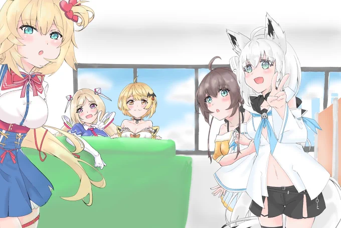 #絵フブキ
#はあとart
#メルart
#祭絵
#アロ絵 
ホロライブ1期生 