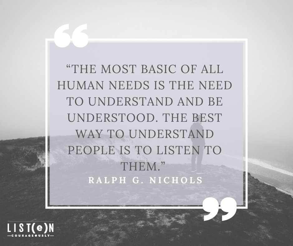 ListenCourage's tweet photo. Listening creates #understanding and #humanconnection. In a time where true connection is so hard to find, simply offering someone your ear and your heart is one of the kindest things you can do. https://t.co/C4Eo5XZAQm