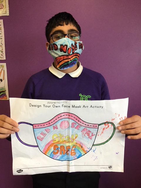 EllesmerePE's tweet photo. KS3 pupils made their own Red Nose Day masks today. Lots of different materials and lots of fun was had making them. #RedNoseDay #beingcreative #recycling #artsandcrafts https://t.co/gLxRLRz15k