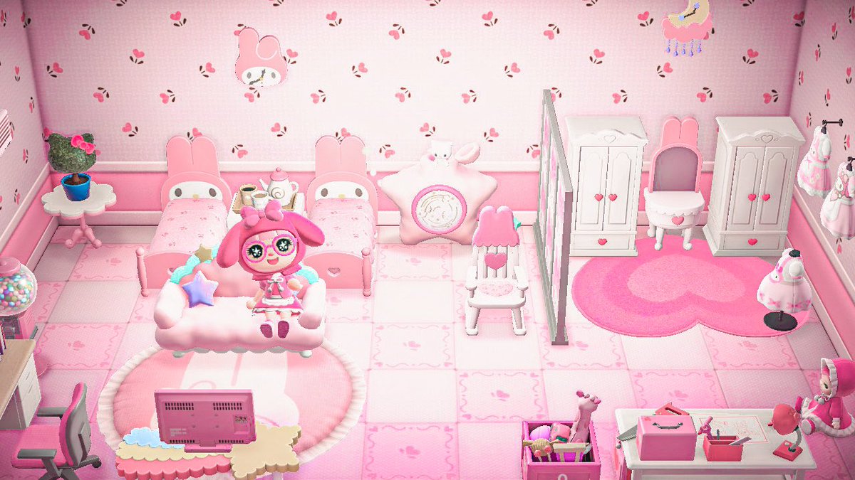 Finally have all the #MyMelody items in #AnimalCrossingNewHorizons! ☺️💖 Low key missed my island. 🥺💕 #sanrio #acnh #pink