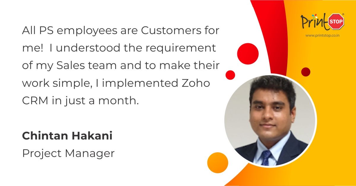 PrintstopIndia's tweet photo. We are customer-centric, and value both internal and external customers. Proud of Chintan for living this value, day in day out! #LifeAtPrintStop #customercentric https://t.co/eHb8LnETae