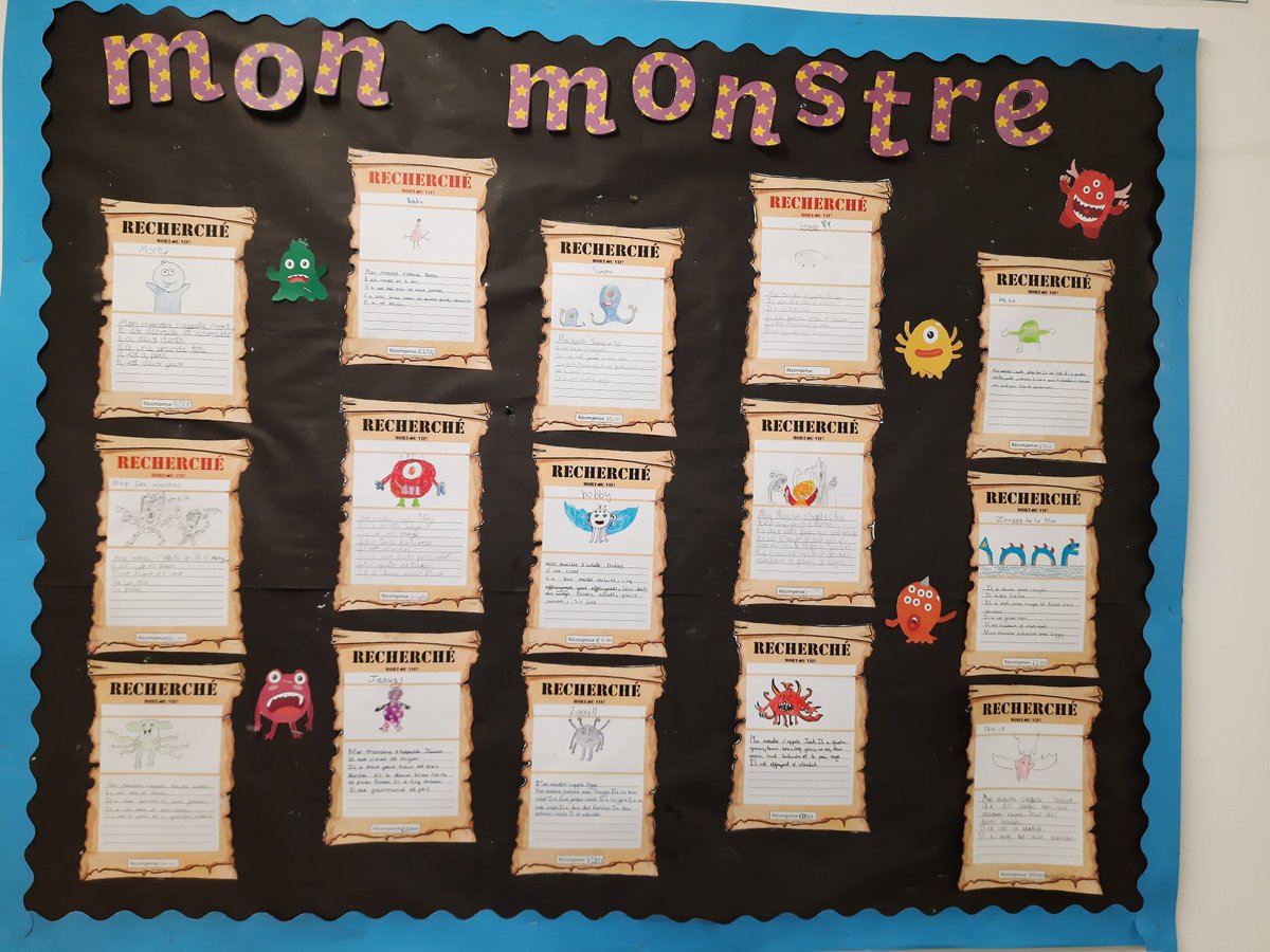 HelenAb18871639's tweet photo. Very pleased with the monster display that Year 6 have produced @BansteadPrep #LanguageLearning #BPSlanguages #year6 https://t.co/JaM9JYRZzG