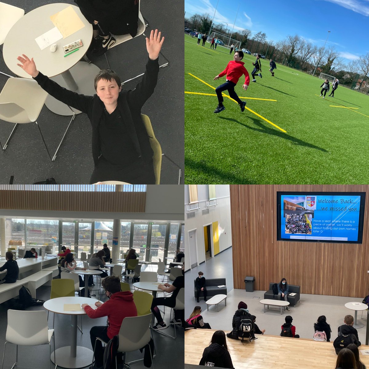 QMAOfficial's tweet photo. The sun shone and S1 were super! We can’t even begin to tell you how good it was to see you today, you were outstanding! Have a great weekend and we’ll see you again on Monday #TeamQMA ❤️💙💛 https://t.co/JfSoCy2qih