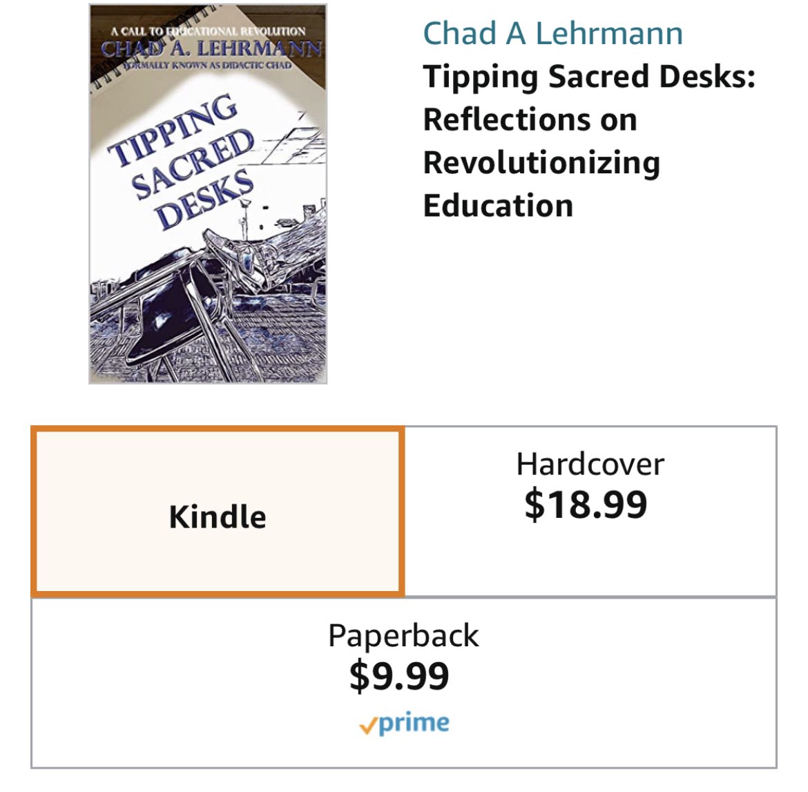 Hey #eduleaders! My new #education book is out now: Tipping Sacred Desks:Reflections on Revolutionizing Education is a #Reflection on #innovative #teaching #teachertwitter #teachermyth #AcademicTwitter #AcademicChatter #teachershelpingteachers #teachertalk amzn.to/38ZaXw3