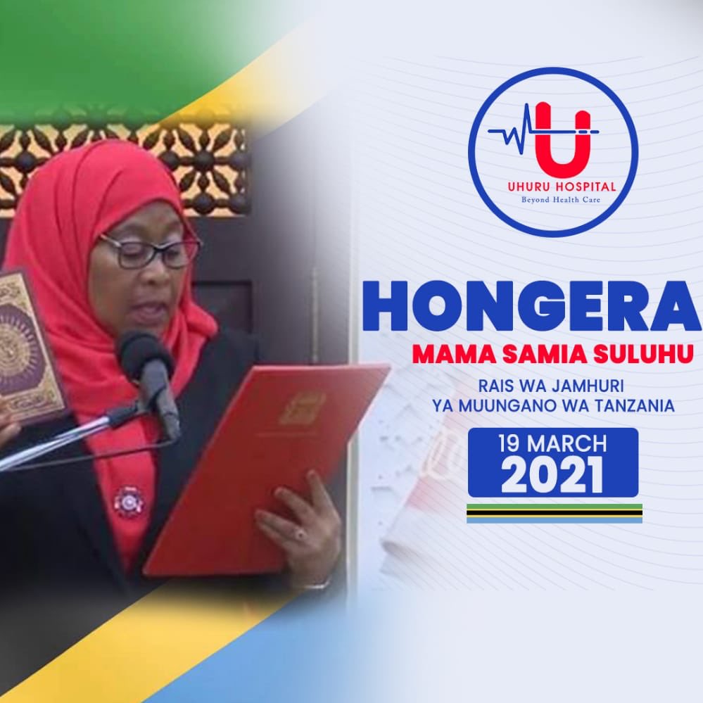 UhuruHospital's tweet photo. Hongera sana Mh Rais. @SuluhuSamia Kutoka kwetu @UhuruHospital tunakutakia kila la kheri katika majukumu yako mapya https://t.co/Htj2DTob5B