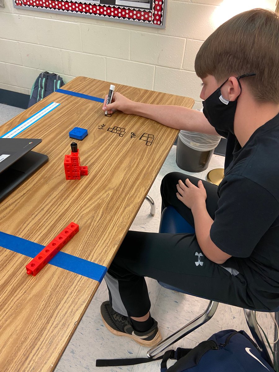 CCPSCMS's tweet photo. Mifsud’s Extended 7-Pre Algebra Students building 3-D figures to
determine side, front, and top views! https://t.co/Waq3IABqSV