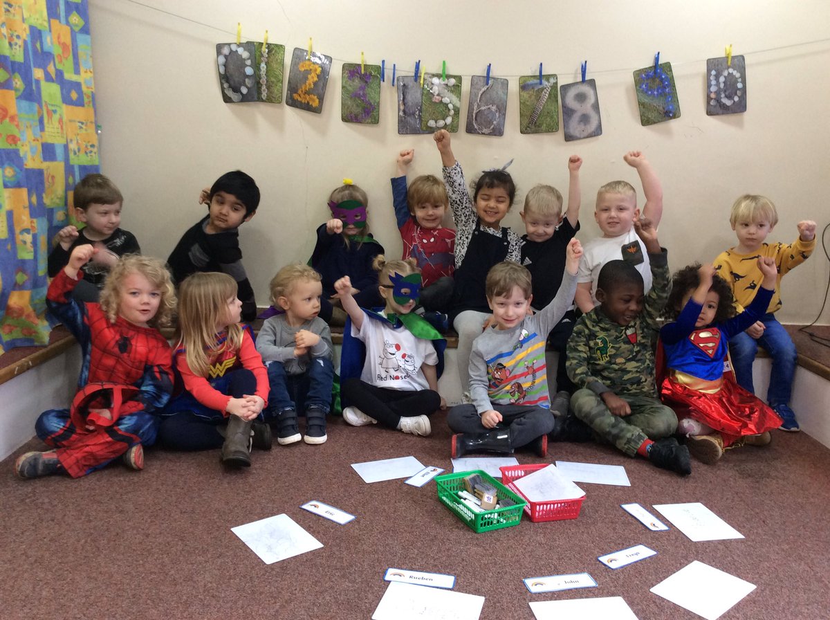 MrsBrothwell's tweet photo. A super Red Nose Day! Lots of fun and mask making in Nursery today. #gilbertinfant #RedNoseDay https://t.co/tPvlUA0Lyf