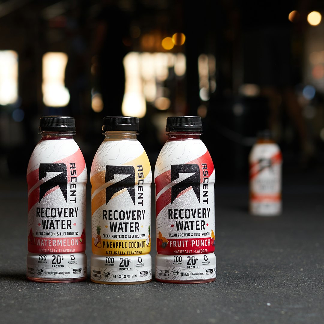 Ascent_Protein's tweet photo. Get Ready! A #new flavor of #RecoveryWater is just around the corner! Check back next week to see what new flavor will help you cool down after an intense workout. https://t.co/p6XDE92gjs
