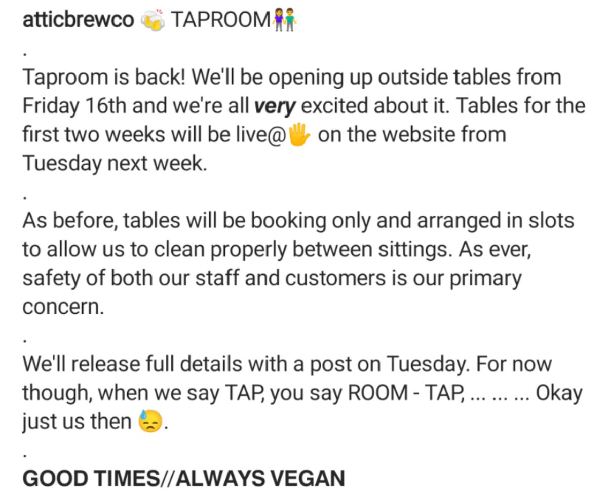 atticbrewco's tweet photo. 🍻 TAPROOM👫 https://t.co/vmd6WydhcY