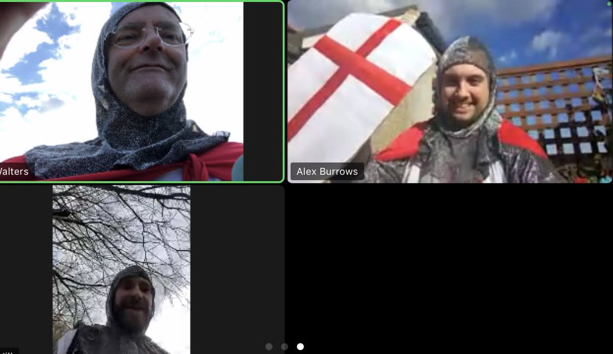 Positive Proof the Knights were together once more....remotely 🤣 As ever, appreciate any support to justgiving.com/fundraising/ve… to help with the @NetAppUKISocial @NetAppUK Comic Relief efforts!!