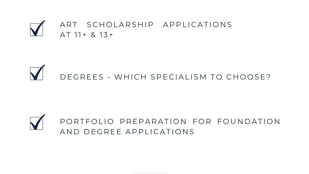 Starting on 25th March, our Head of Art, will be releasing a new weekly series on our Instagram. This is aimed at helping all age groups with aspects of art education programmes and applications.