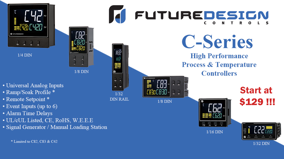 FutureDesignC's tweet image. Future Design Controls Multi-Color LCD display C-Series set a new standard for DIN temperature controllers packed with performance to meet low cost OEM needs. 

Learn More: futuredesigncontrols.com/C-Series.htm

#Furnaces #Ovens #Heattreating #temperaturecontrol #designengineers #OEM