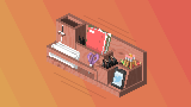 FrivolousKnight's tweet photo. One #deskcaddy , maybe if I used one of these I could actually find my phone sometimes.
@Pixel_Dailies 
#pixelart #pixel_dailies https://t.co/dLMXdRBKbe