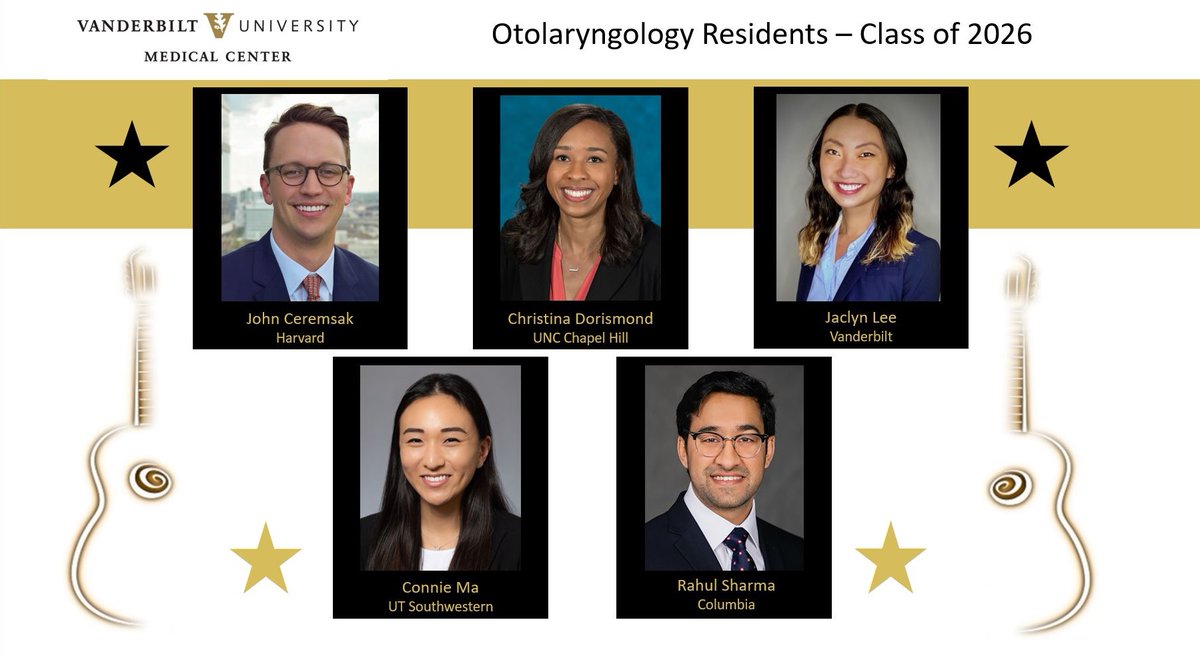 VUMC OtolaryngologyāHead and Neck Surgery (@vanderbiltent) on Twitter photo Excited to welcome our incoming residents John Ceremsak, Christina Dorismond, Jaclyn Lee, Connie Ma, and Rahul Sharma! Can't wait to meet you on July 1st!
#MatchDay2021 #OtoMatch #ShENT #Match2021 #MedTwitter <a href="/johnceremsak/">John Ceremsak</a> <a href="/cdorismond4/">Christina Dorismond, MD, MPH</a> @jlee_med Excited to welcome our incoming residents John Ceremsak, Christina Dorismond, Jaclyn Lee, Connie Ma, and Rahul Sharma! Can't wait to meet you on July 1st!
#MatchDay2021 #OtoMatch #ShENT #Match2021 #MedTwitter <a href="/johnceremsak/">John Ceremsak</a> <a href="/cdorismond4/">Christina Dorismond, MD, MPH</a> @jlee_med