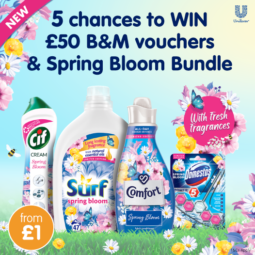 bmstores's tweet photo. 🌸#COMPETITION TIME🌸

We've teamed with Unilever to show off their NEW #SpringBloom collection!

We're giving away FIVE chances to #WIN £50 B&amp;M vouchers PLUS a Spring Bloom bundle!

For a chance to #WIN, FLW/RT &amp; COMMENT "WHAT" you'd spend the vouchers on!

Comp ends 9am 26/3/21 https://t.co/3QOpKCsvyx