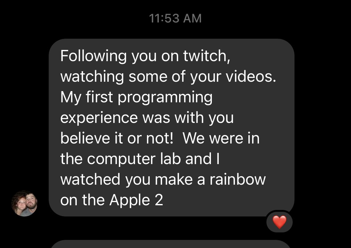 stalkjimmy's tweet photo. When you’re childhood best friend reaches out after 28 years and reminds you of the first code you ever wrote in life. #gamedev #programming #apple #ApplesoftBASIC https://t.co/nw6neeIvid
