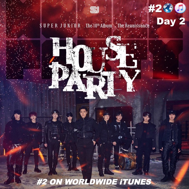 WORLDMUSICAWARD's tweet photo. The Legendary Korean Group, #SuperJunior, Holds At #2 For A 2nd Day On The Worldwide iTunes Album Chart With Their 10th Studio Album #TheRenaissance!👊💿🥈🌎🎵✖️2️⃣🔥👑👑👑👑👑👑👑👑👑💙
https://t.co/riMQ0hwu2J https://t.co/x1Lu5Gsxp7