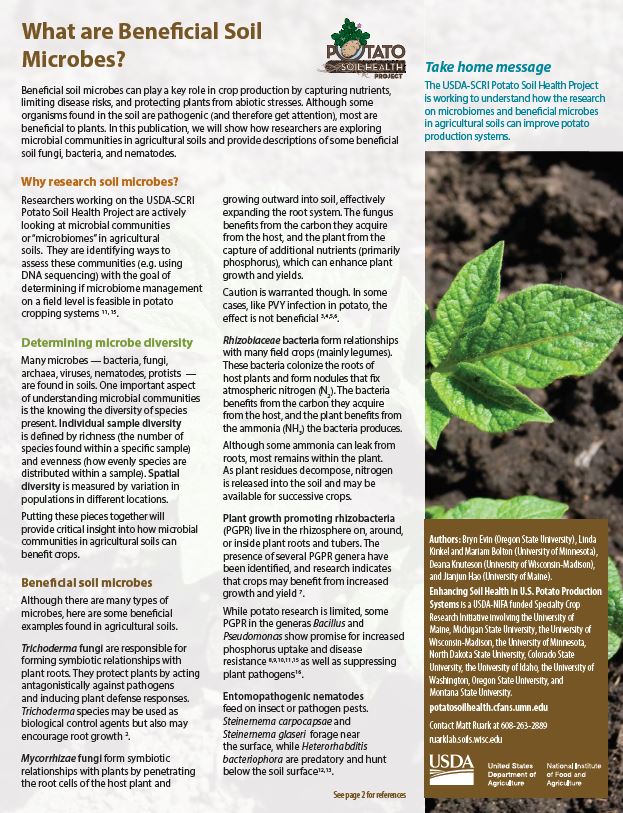 SpudSoilHealth's tweet photo. Read our newest publication: "What are Beneficial Soil Microbes?" - View and download it here: https://t.co/AyoYp7Nkax https://t.co/uToH7Kd6ky
