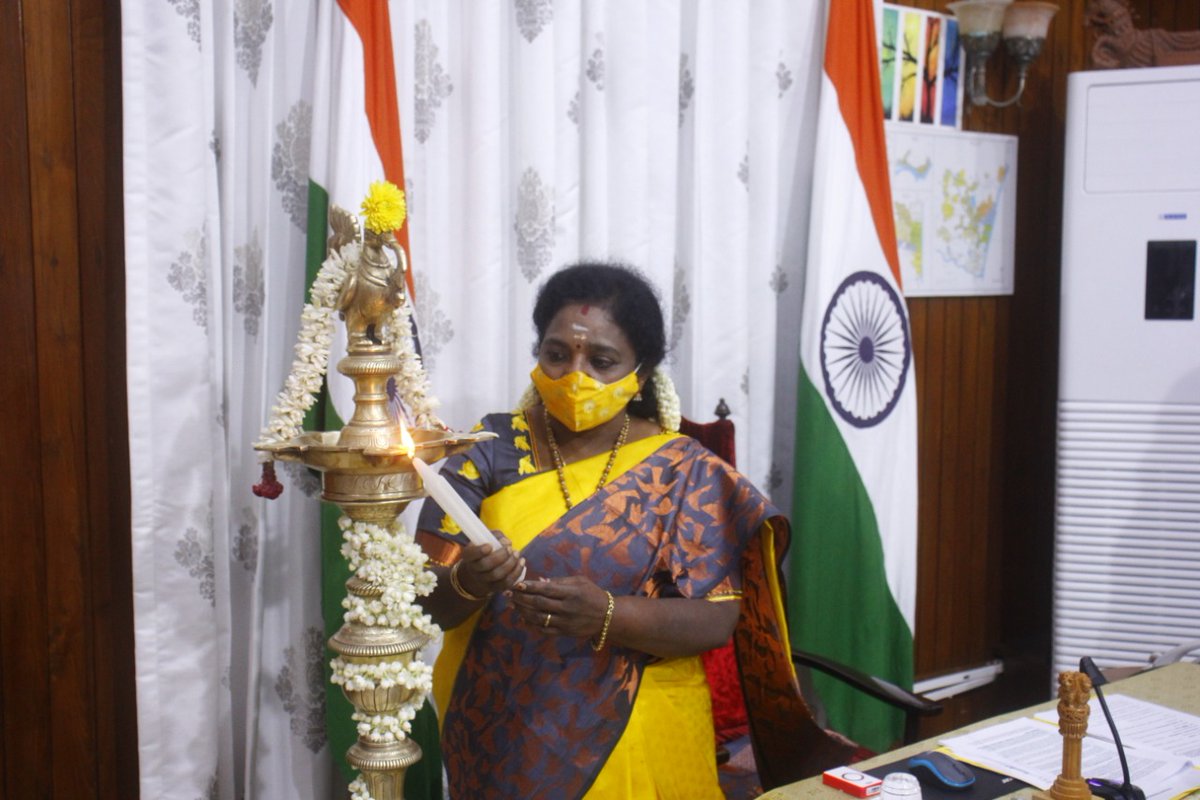 DrTamilisai4BJP's tweet photo. Glad to Deliver Keynote Speech at 48th Award Ceremony of #Hyderabad Management Association (HMA) from #RajNivas Puducherry over Video Conference.
I Congratulate &amp; Appreciate HMA for  enriching the Skills &amp; Expertise of  Management Professionals in #Telangana for the past 57 years https://t.co/B1dKISDndN