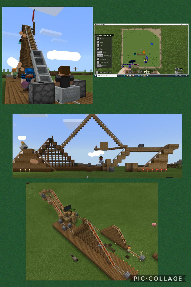 Ss in Grade 1/2 Online <a href="/DixiePSchool/">Dixie Public School</a> are learning to use Minecraft by creating roller coasters for our Theme Park Day! #learningbydoing #learningfromothers #minecraftchallenge 
#collaborationwhilelearningonline