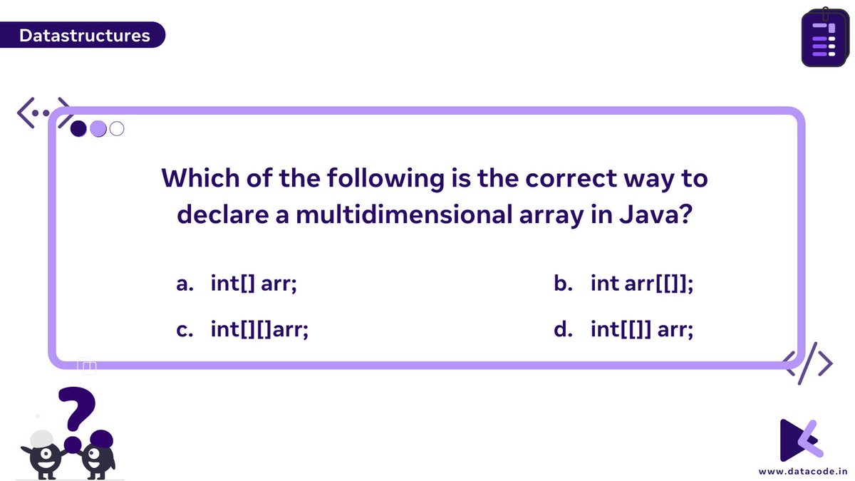 Datacode_in's tweet photo. DataStructures Quiz No: 2

Comment down your answer below👇

Want to know more About DataStructures?
visit👇

https://t.co/ptInXIFG9Z

#datacode #datastructures #coding #programming #codingmemes #programmingmemes #programmerlife #programmer #program #ccode #datastructurelearning https://t.co/HREqFN15mO