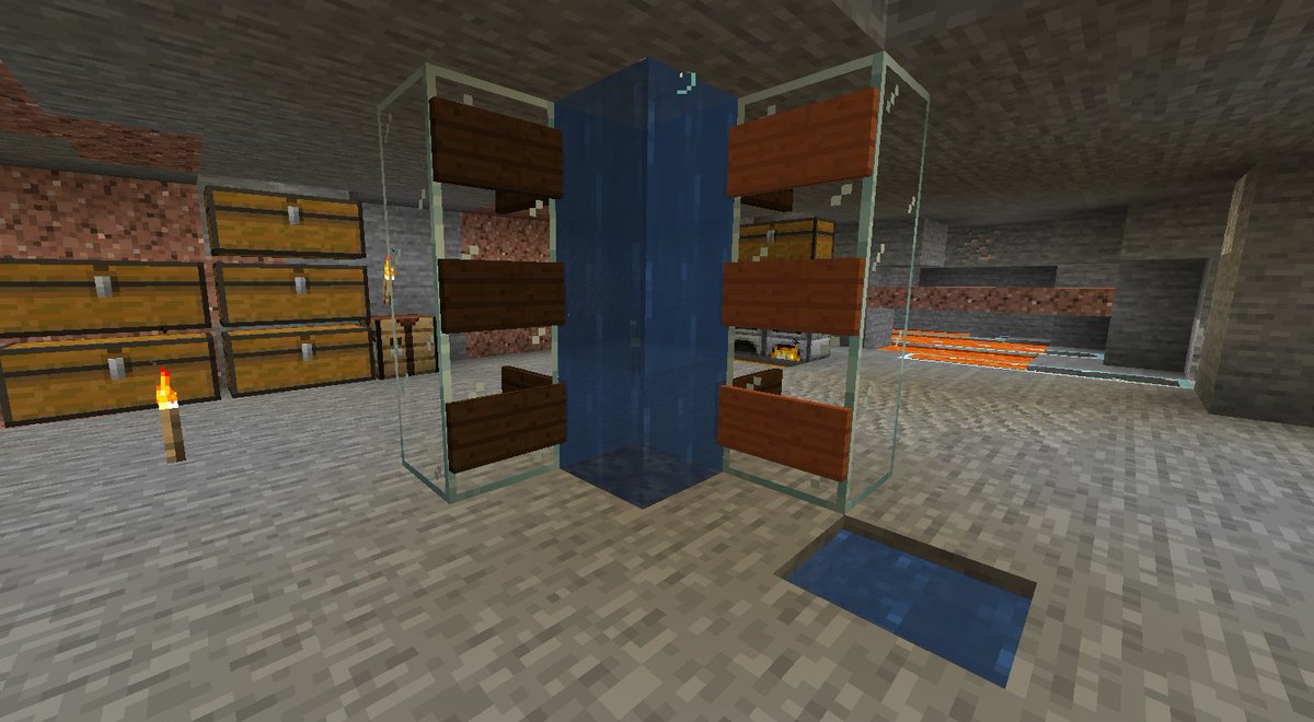 まりな Minecraftje 満里奈 Kharmine 村でもブランチできるようにしてみました 今回は風車式です 下りは落とし穴で 登りは水流エレベーター 最小限の壁で仕上げてみました ここで掘った石を上の取引所ですぐにエメラルドに 取引所作成の動画