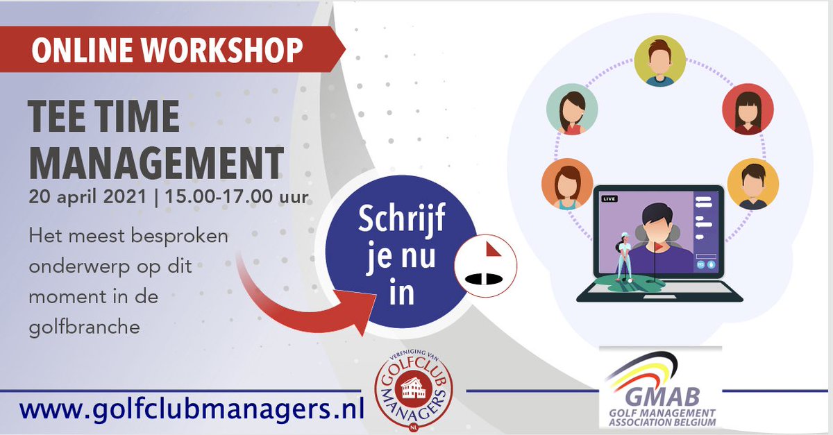 Interactieve workshop: Tee Time Management
Het meest besproken onderwerp op dit moment in de golfbranche.  <a href="/pietgolf/">Piet Vandenbussche</a> <a href="/golfvlaanderen/">Golf Vlaanderen</a> <a href="/M_vern/">Marc Verneirt</a> <a href="/NGF_/">NGF</a> <a href="/GolfersMa/">Golfers Magazine NL</a>