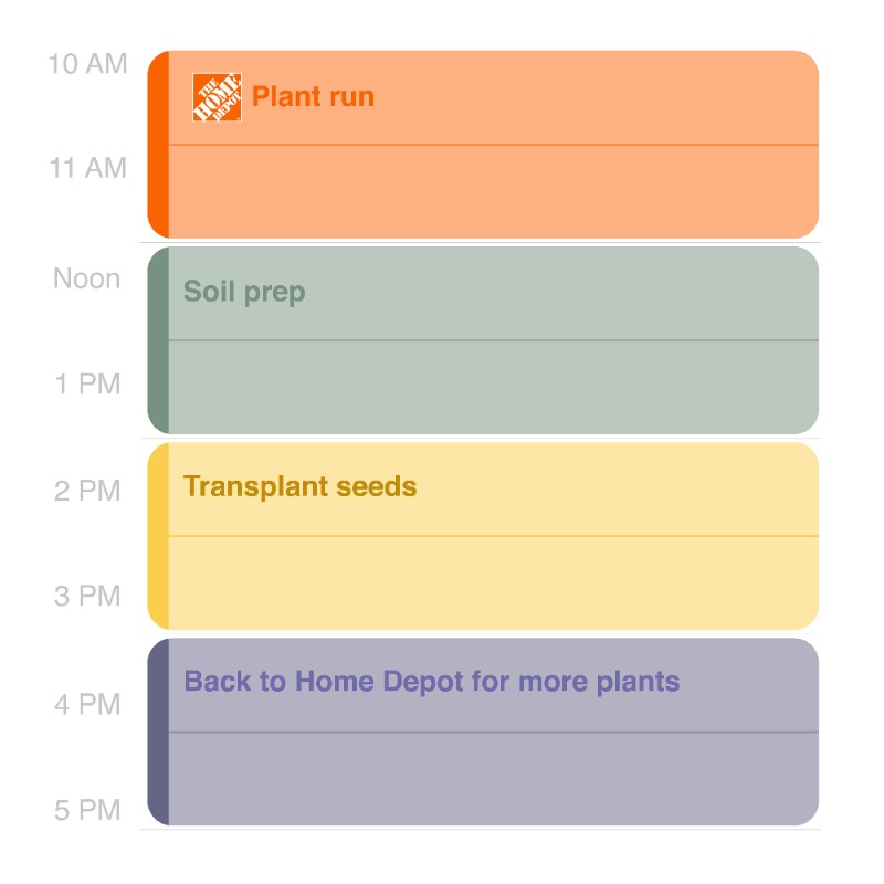 Sorry, I have *plants* tomorrow.