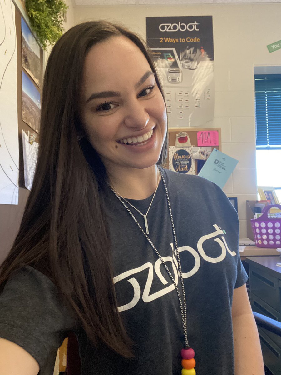 It’s official!!!! 🤖💙⚙️ I recently became an Ozobot Certified Educator! Thank you @Ozobot for the T-shirt and this opportunity!!! 🤩 #womeninstem #ozobot #certifiededucator