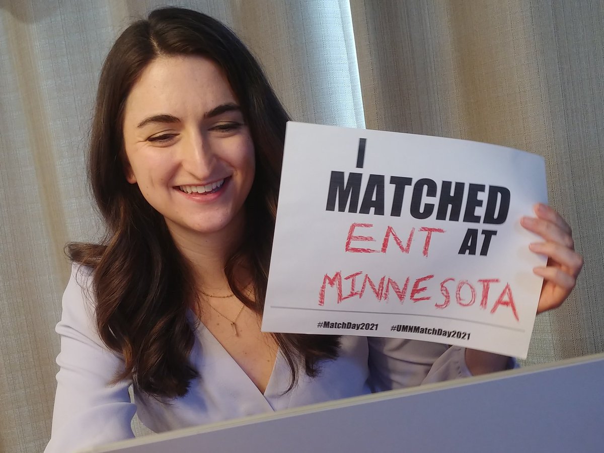 voiceofohs's tweet photo. So proud and excited that our daughter matched at University of MN. She's going to be an otorhinolaryngologist-head and neck surgeon. #nosejobs https://t.co/I4MIykGywy