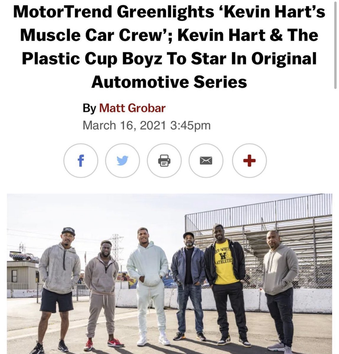 Let’s goooooo!!!!!!! @kevinhart4real’s Muscle Car Crew, featuring the @plasticcupboyzcarclub, premieres on the @MotorTrendApp this summer! 🥤 🔥 Head over to our link in bio for more details! #plasticcupboyz #motortrend