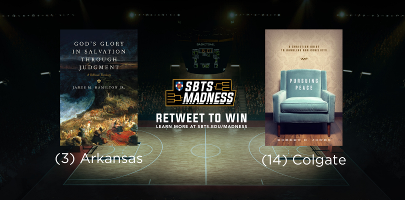 SBTSadmissions's tweet photo. Next up is @DrJimHamilton against Robert Jones, both representing @crossway! RT for a chance at the winning book! 🏀 ⛹️ https://t.co/UfY2Wsg4ns