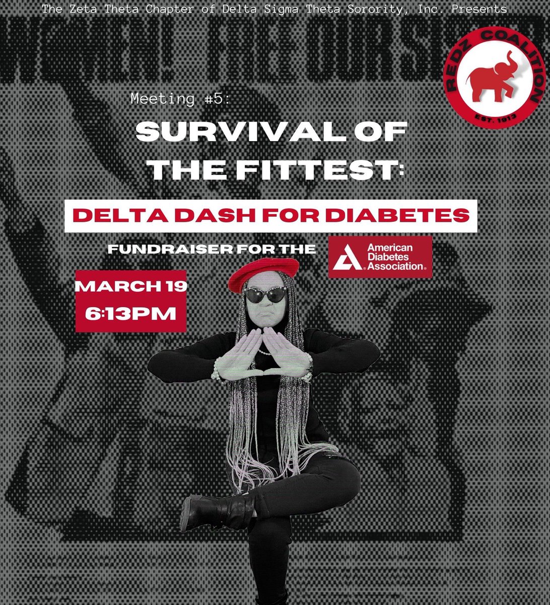 Purdue_Deltas's tweet photo. Today the Zeta Theta chapter of Delta Sigma Theta Sorority, Inc. presents: Survival of the fittest: Delta Dash! Join us tonight at 6:13 pm as we learn about diabetes, and do some fun workout activities. The zoom link is in our bio! We hope to see you all there! https://t.co/apnknJki4P