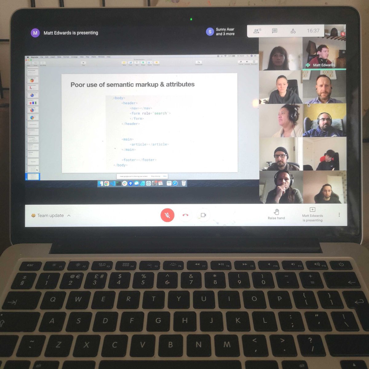 TheCookiesHQ's tweet image. Learning all about screen readers, and how we can optimise websites we develop for screen reader users at our Friday team meeting 👩‍💻 

#accessibility #webaccessiblity