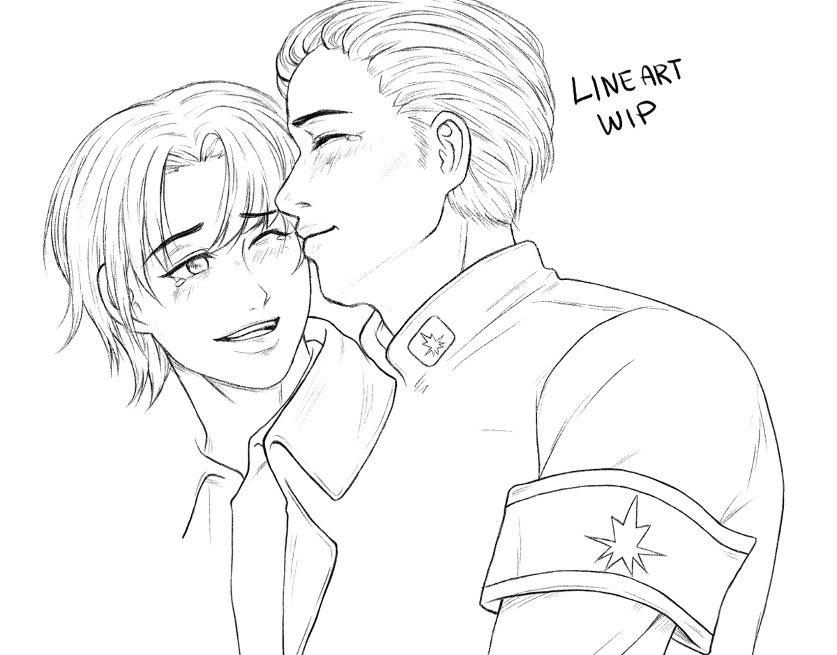 welp,,, redoing the sketchy lineart ;;_;;;; 