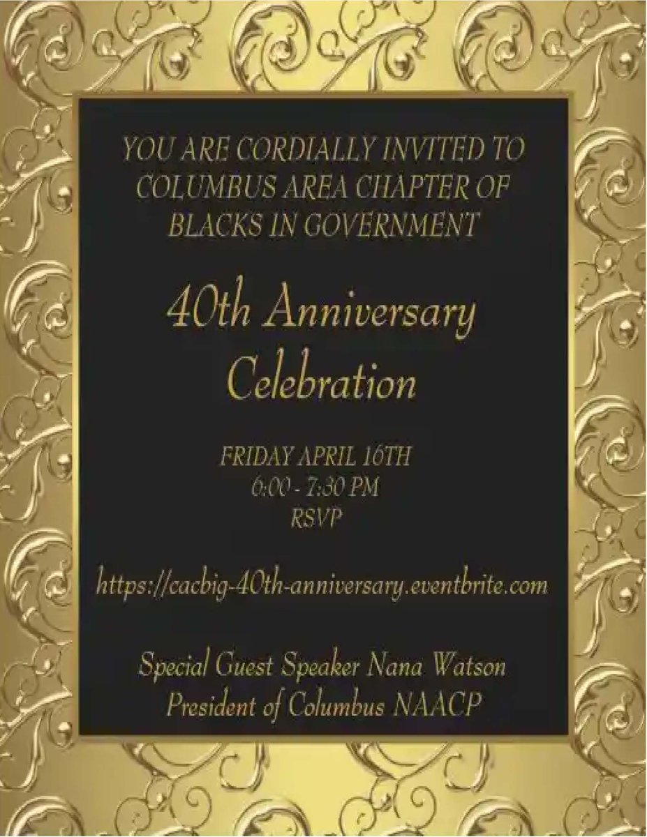 CACBIG is having their 40th celebration on
APRIL 16, 2021 at 6pm.
Join us by registering to attend this FREE event on Eventbrite using the link below
 cacbig-40th-anniversary.eventbrite.com