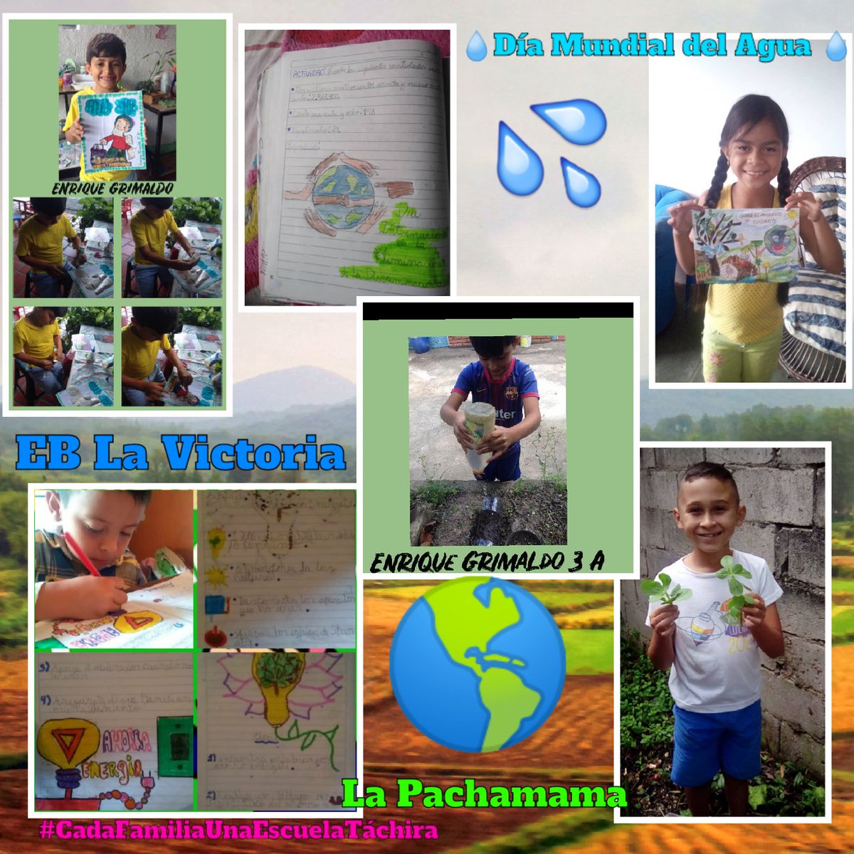 La Pachamama nos necesita 🌎💧EB La Victoria 👨🏼‍💻👩‍🏫🤝🌎 #CadaFamiliaUnaEscuelaTáchira @MPPEDUCACION <a href="/charlychaves/">Charly Rojas Chaves</a> <a href="/Aristobulo_Psuv/">AristobuloPsuv</a> <a href="/clifpdjunin2018/">@clifpdjunin2018</a> <a href="/maduro_en/">Nicolás Maduro</a> <a href="/2018Cra/">CDCE Junín Táchira</a> @ZonaEducTachira <a href="/fdocentetachira/">formaciondocentetach</a> <a href="/01Ptmstachira/">PTMSTACHIRA</a>