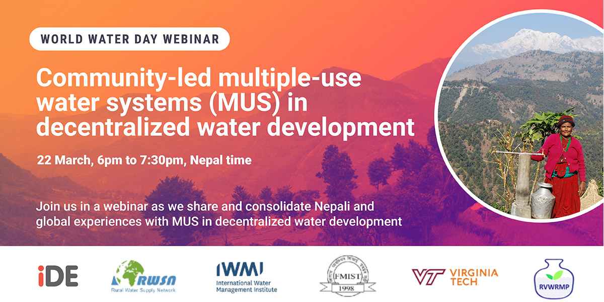 You're invited to join Nepal MUS Network partners and international participants in an informative webinar on
Monday, March 22nd, 6pm Nepal time. Space is limited so register now! go.ideglobal.org/MUS-webinar