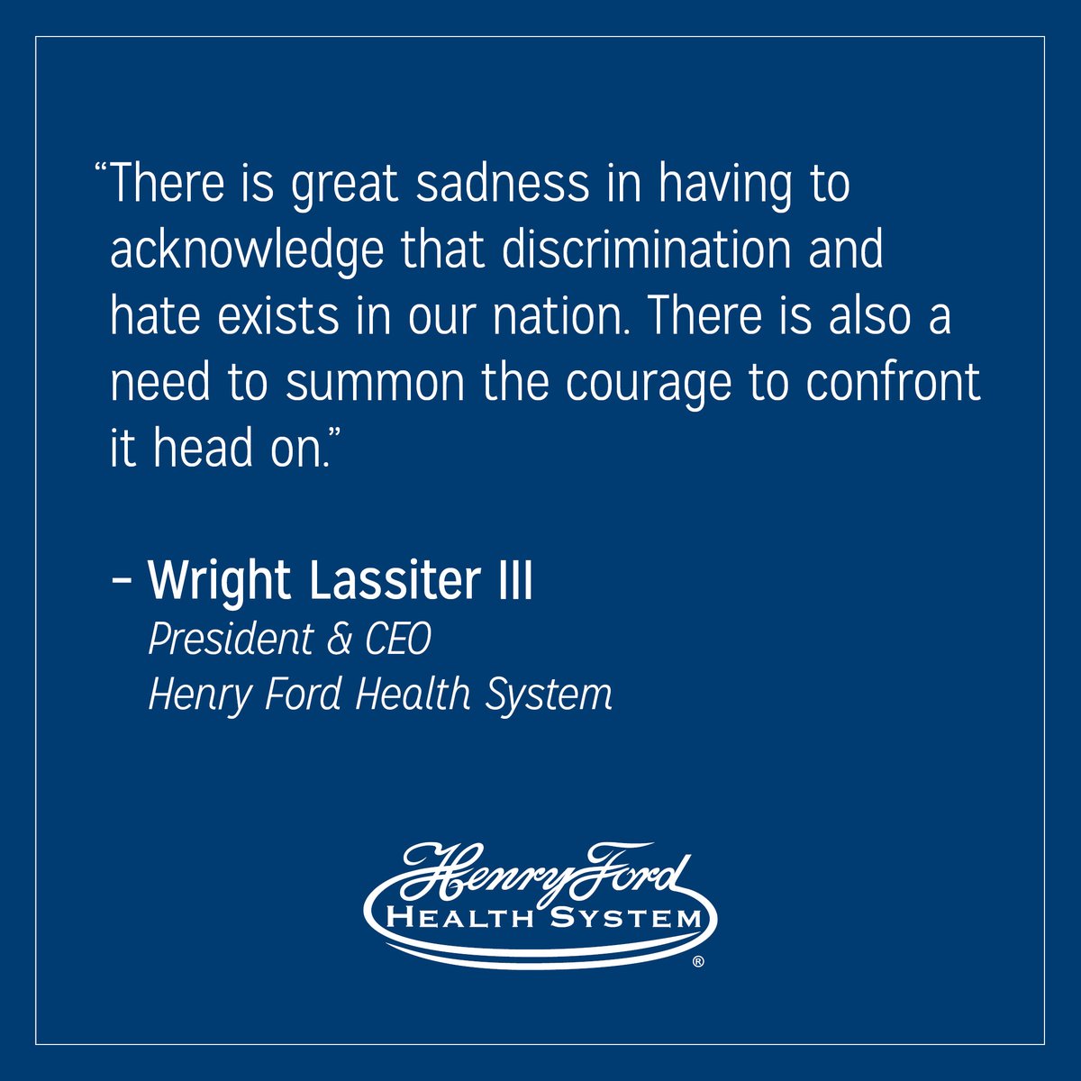Henry Ford Health System stands united with Asians, Asian Americans and Pacific Islanders in our community and our workforce. We grieve with you, and we condemn violence and discrimination of any kind.