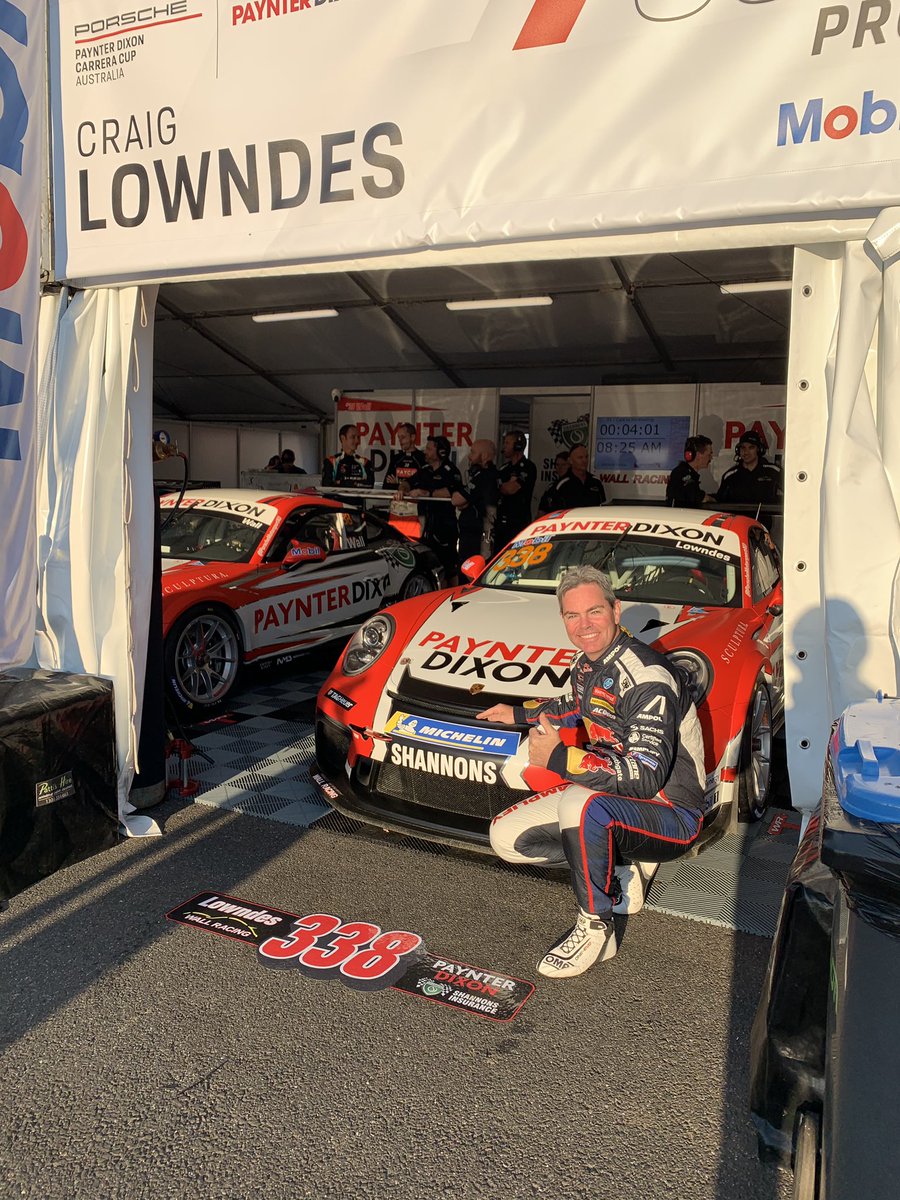 Ready to roll out for practice 1 of @PorscheMspAU Carrera Cup, can’t wait! 😀👍 #PaynterDixon #Shannons