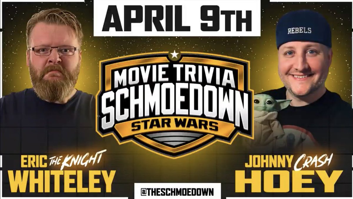 thequirkymercs's tweet photo. April 9th: a Star Wars battle featuring the debut of THE KNIGHT @EricWhiteley vs @JohnnyHoey https://t.co/arhxBvL94u