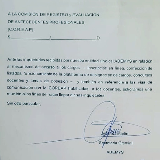 AdemysPrensa's tweet photo. ⚠️ Continúan las irregularidades en las designaciones en línea 2021: un nuevo capítulo pero la misma historia
  📌  Presentamos reclamo al Ministerio
#actospublicos #docentescaba #docencia #coreap

➡️ Leé la nota completa en 👇🏽
https://t.co/tfVFUVQTdO https://t.co/HyxAGyrFk7