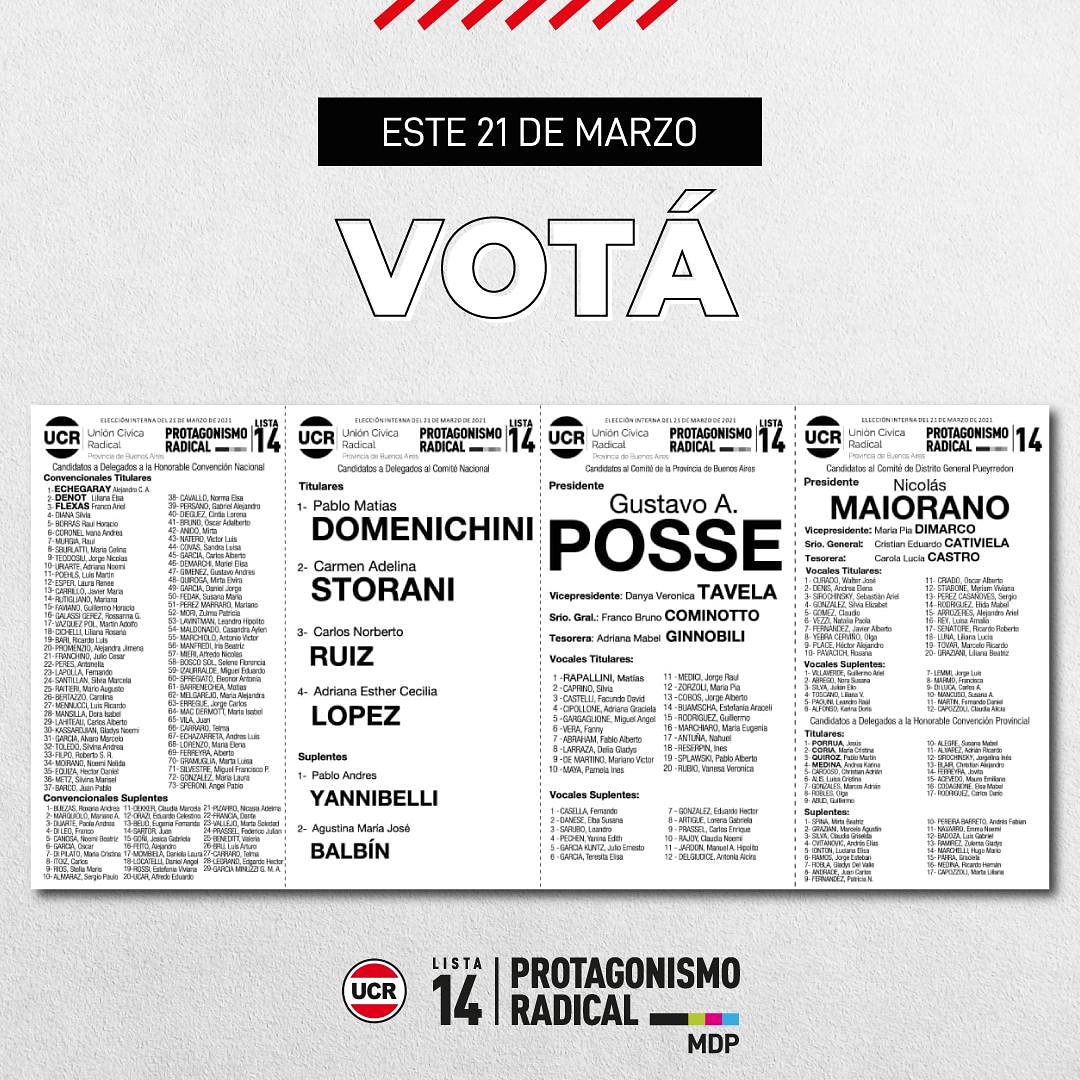 mariapazdeleon's tweet photo. #YoVotoLa14 no dejes que decidan por vos. Se parte del #RadicalismoProtagonista . Este domingo es tu oportunidad de mostrar que la #UCR es mucho más , es historia , con renovación e ideas es @Evolucionbsas https://t.co/B1vI7yqcSE