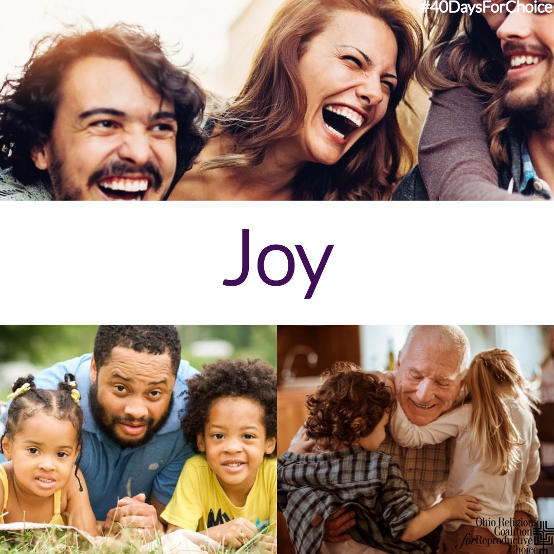 FaithChoiceOhio's tweet photo. JOY - Being in charge of your body & your reproductive life brings an abiding sense of Joy. Amid so much stress in the world, take time to rejoice that you are not alone on this repro journey & you have a whole pro-choice community rooting for you along the way! #40DaysForChoice https://t.co/ZFVQLb6bzf