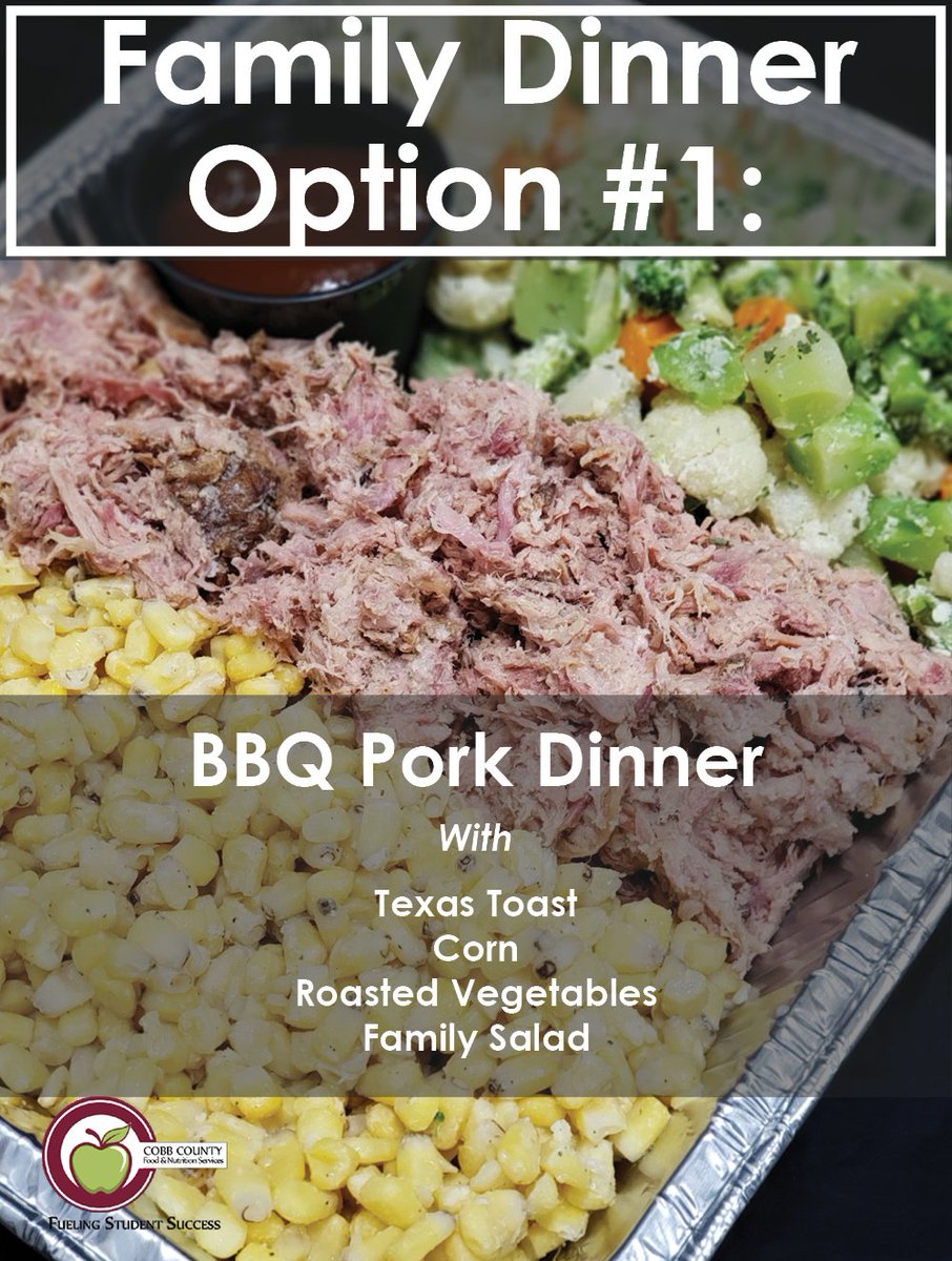 CobbCountyFNS's tweet photo. Pre-orders for these three Family Dinners are now open! 

⚠️NOTE: These Family Dinners are available to purchase until Wednesday, 3/24, at MIDNIGHT for pick-up on FRIDAY, 3/26.

👉Go to : https://t.co/Bhk6sBye4k

#FuelingStudentSuccessToGo #ThisisCobb #FuelingGA https://t.co/Y5d8BPVjNj
