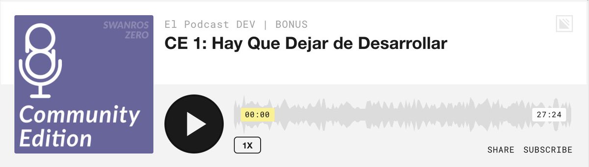 elpodcastdev's tweet photo. 🎉 👏 Te presentamos El Podcast DEV Community Edition 👏 🎉

CE 1: Hay Que Dejar de Desarrollar https://t.co/f2KvAdMgDq

——

Abrimos el canal de voz de nuestro canal de Telegram y grabamos la conversación. Únete y participa en el próximo: https://t.co/CgN8TFhDxC https://t.co/hTNGL6BTrJ