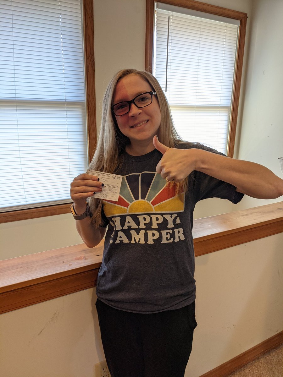LangtonNic's tweet photo. I may not have been in school today, but I still made sure to wear my Friday shirt! Second dose officially done and excited for both our cohorts to come back together Monday!!! #5thgradehappycampers #TEAmwork #TigerStrong #vaccinated https://t.co/OZ17fLXmZk